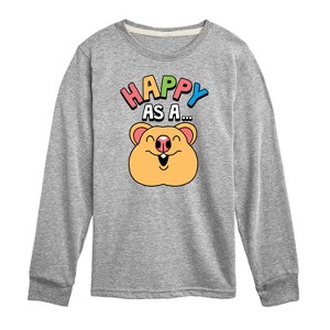 Boys' - Instant Message - Happy As A Quokka Long Sleeve Graphic T-Shirt - 1 of 4