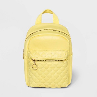 mini backpack yellow