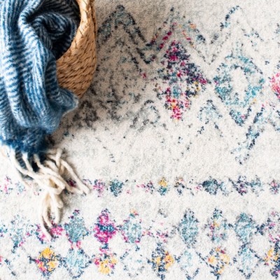 Grey and Purple 4' x 6' Hand-knotted Synthetic Area Rug