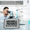 12.5 Inch Digital Clock with Atomic Time Outdoor Indoor Temperature Large Display Wall Desk Clock Bedroom Living Room - 3 of 4