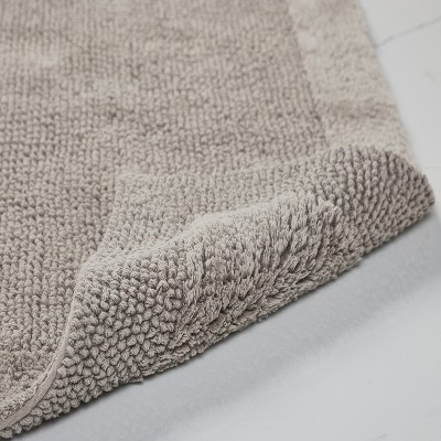 Beige Cotton Tufted Reversible Toilet Lid Cover 18" x 20"