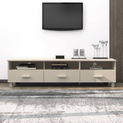 vidaXL TV Stand HAMAR Honey Brown 62.2 in.x15.7 in.x15.7 in. Solid Wood Pine