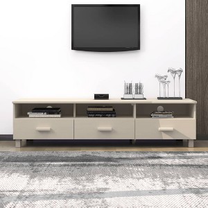 vidaXL TV Stand HAMAR Honey Brown 62.2 in.x15.7 in.x15.7 in. Solid Wood Pine - 1 of 4