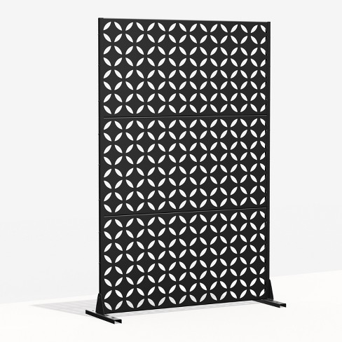 Dovelina Metal Outdoor Privacy Screen Freestanding Patio Decorative ...