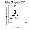 Avery Multi-Use Permanent Labels, 1.5" x 2.75", White, Non-Printable, 8 Packs, 608 Blank Labels Total (21924) - 4 of 4