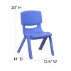 Flash Furniture 4 Pack Plastic Stackable School Chairs with 10.5" Seat Height - image 4 of 4