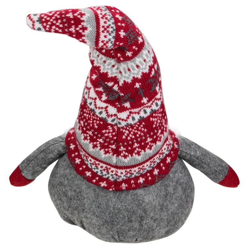 Northlight 17-Inch Red, Gray, and White Lodge-Style Tabletop Gnome Christmas Decoration, 5 of 6