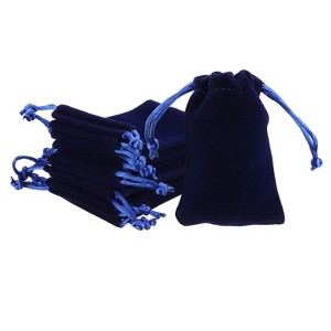 Unique Bargains Mini Smooth Soft Christmas Satin Bags with Drawstring 20 Pcs - 1 of 4