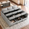 Belffin 9 Seats Chenille Modular Sectional Sofa Sleeper Couch with Storage for Living Room - 3 of 4