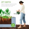 Best Choice Products 4x2x2ft Outdoor Metal Raised Garden Bed, Planter Box for Vegetables, Flowers - 3 of 4
