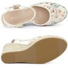 Allegra K Women's Espadrille Platform Closed Toe Lace Wedge Heel Sandals - 4 of 4