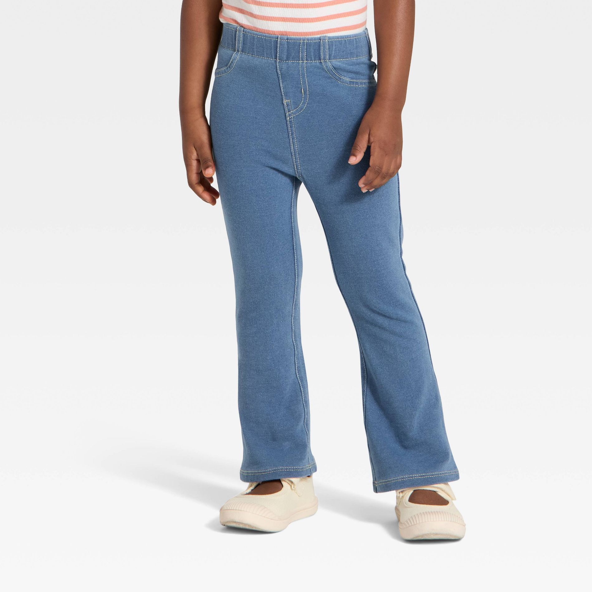 Toddler Girls' Flare Jeggings - Cat & Jack™ Medium Wash 4T