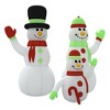 VidaXL Inflatable Snowman Family with LEDs 16 ft - 2 of 4
