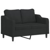 vidaXL 2-Seater Sofa Black 47.2 in. Fabric - 2 of 4