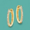 Ross-Simons 0.10 ct. t.w. Diamond Huggie Hoop Earrings in 14kt Yellow Gold - 3 of 4