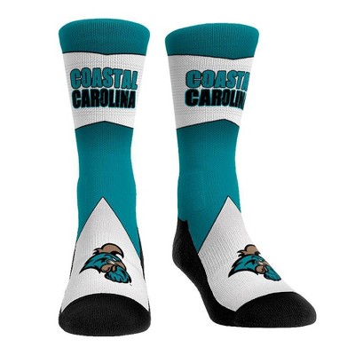 NCAA Coastal Carolina Chanticleers Adult Battle Call Crew Socks - L/XL