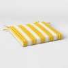 20"x18" Printed DuraSeason Fabric™ Sunrise Stripe Outdoor Chair Seat Cushion Yellow - Threshold™ - 2 of 4