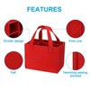 Unique Bargains Neoprene Reusable 6 Bottle Wine Carrier Tote Bag with Divider 2 Pcs - 3 of 4
