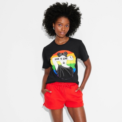 Pride Adult Short Sleeve love Is Love T shirt Black Target