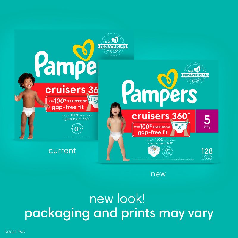 Pampers Cruisers 360 Diapers - (Select Size and Count), 4 of 21