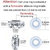 Sterling Silver Rondelle Spacer Bead, Clip Stopper Charm for Bracelets - 2 of 4