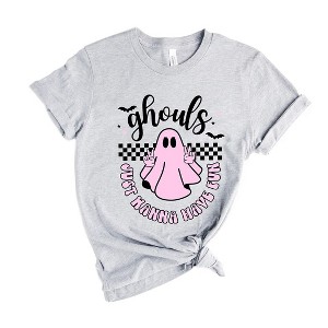 Simply Sage Market Women's Just Wanna Have Fun Checkered Short Sleeve Graphic Tee - 1 of 4