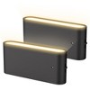 DORESshop 1-Light Black Dimmable LED Night Light Plug in with Dusk-to-Dawn Sensor, Soft White 3000K for Bedroom, Hallway[2 Pack] - 2 of 4