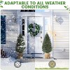 Artificial Topiary Trees for Outdoors, Outdoor Artificial Cedar Tree Set of 2, Uv Resistant Faux Cedar Trees for Front Porch Door, Outdoor - 4 of 4