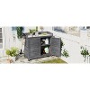 Airsurfer Outdoor 39" Potting Bench Table, Rustic Garden Wood Workstation Storage Cabinet Garden Shed with 2-Tier Shelves and Side Hook - 3 of 4