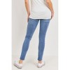 Hello Miz Women's Over The Belly Skinny Maternity Jeans - Light Denim - X Large - 4 of 4