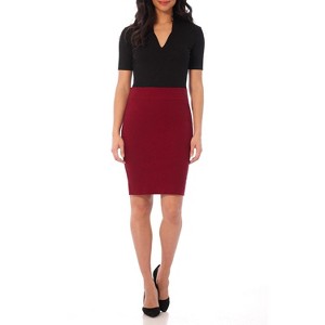 Rekucci Women's Ease into Comfort Fit Pull-On Midi Pencil Skirt – Classic, Versatile & Stylish - 1 of 4