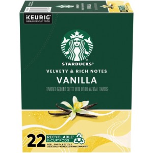 Starbucks Keurig Vanilla Light Roast Coffee Pods - 22 K-Cups - 1 of 4