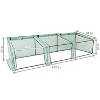 Sunnydaze Outdoor Portable Slanted Top Plant Shelter Mini Cloche Greenhouse with Zipper Doors - Green - 3 of 4