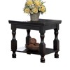 NicBex Rustic Antique Coffee Table with Plank Style Tabletop & Column Turned Legs,Rectangular Center Table for Living Room - 4 of 4