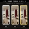 BEAUTYPEAK 60"x16" LED Full Length Mirror, Dimmable 3-Color, Floor/Wall Mounted Full Body Dressing Mirror for Bedroom, Living Room, Closet, White - 4 of 4