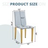 FURNIinspire Dining Chairs Set of 4 PU dining chairs for Dining room, Golden Metal Legs versatile dining chairs, Gray, 16"*19"*35" - 3 of 4