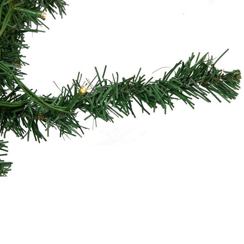 Northlight 27' x 20" Pre-Lit Green Artificial Pine Christmas Garland, Warm White LED Lights, 3 of 5