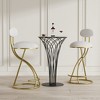 KTMBDW Round Bar Stools Set of 2, Counter Height Bar Stools, Upholstered Counter Stools with Metal Legs for Kitchen Island Dining Room Bar - 2 of 4