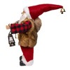 Kurt Adler 12-Inch Standing Christmas Santa with Plaid Shirt, Sack and Lantern - 4 of 4
