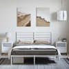 vidaXL White Queen Metal Bed Frame with Headboard & Slats, No Mattress, Easy Assembly - 3 of 4