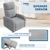 Manual Recliner Chair for Adults,Linen Fabric Upholstered Chair with High Backrest,Retractable Footrest& SidePocket, for Nursery Bedroom Living Room - 3 of 4