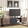 XIYUYEU TV Stand for 80 Inch TV with 3 Cabinets and Open Shelves,TV Entertainment Center with Drop Down Door for Living Room - 2 of 4