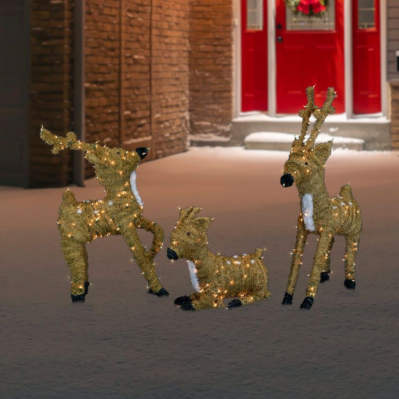 Northlight Pre-Lit Prancing Reindeer with Spots Outdoor Christmas Decoration - Brown, 2 of 8