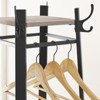 Industrial Style Coat Rack with Shelves and Hooks - Free-Standing Hall Tree for Entryway and Living Room - 4 of 4