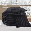 Allovit Premium Duke Faux Fur Black Comforter Set Luxurious Bedding Set with Comforter & Pillows, Machine Washable for Full/Queen/King - 3 of 4