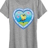 Women's - Spongebob Squarepants - Heart Porthole Window-Womens Women's Short Sleeve Graphic T-Shirt Short Sleeve Graphic T-Shirt - 2 of 4