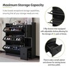 TIRAMISUBEST Versatile Tipping Bucket Shoe Cabinet with 3 Flip Drawers, Entryway Shoe Organizer with Drawer, Freestanding Shoe Rack w/ Pull-down Seat - 3 of 4
