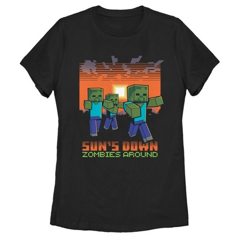 Women's Minecraft Sun's Down Zombies Around T-Shirt - image 1 of 4