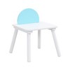 Children's Panel Table With 4 Chairs, Hidden Storage Bag Kitchen Chairs Modern Artistic Chairs For Dining Room,  Children's Room White - 4 of 4