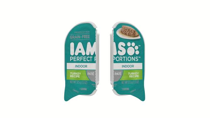IAMS Perfect Portions Grain Free Indoor Pat&#233; Salmon &#38; Turkey Recipes Premium Wet Cat Food - 2.6oz/12ct Variety Pack, 2 of 6, play video